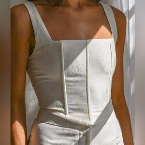 Yllw The Label Floral Embossed Corset